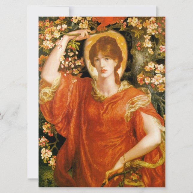 A Vision of Fiametta (Red-Halls Woman) (Rosetti) Kort (Framsida)