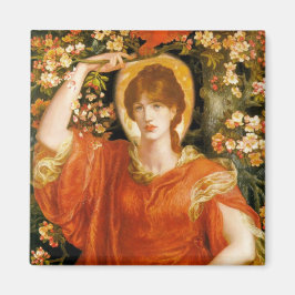A Vision of Fiametta (Red-Halls Woman) (Rosetti) Magnet