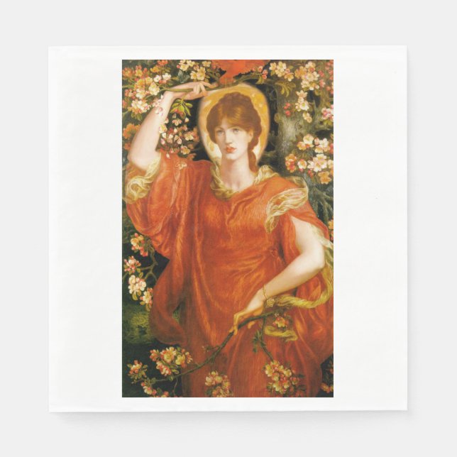 A Vision of Fiametta (Red-Halls Woman) (Rosetti) Pappersservett (Framsidan)