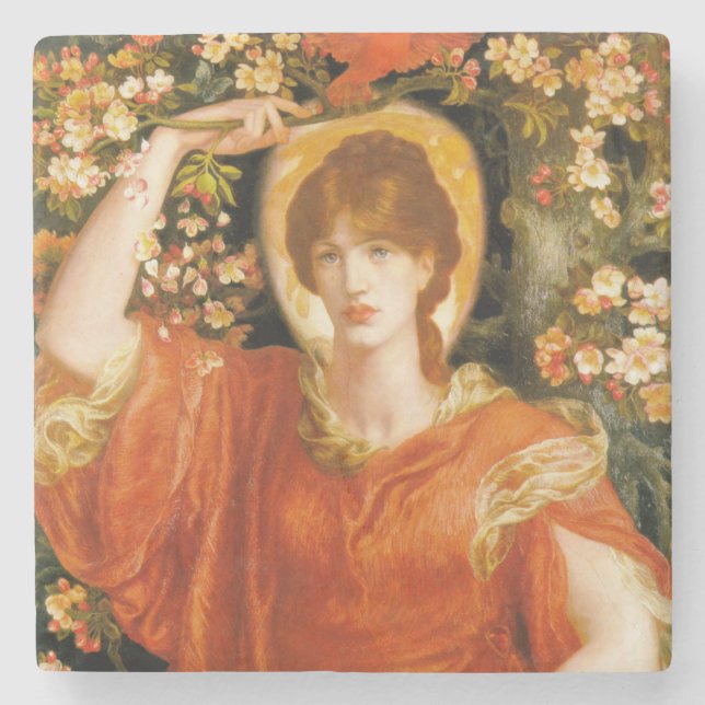 A Vision of Fiametta (Red-Halls Woman) (Rosetti) Stenunderlägg (Framsidan)
