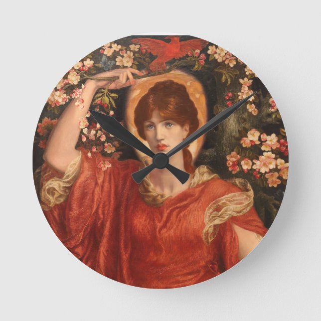A Vision of Fiammetta 1878 Dante Gabriel Rossetti Rund Klocka (Framsida)