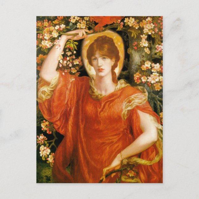 A Vision of Fiammetta - Dante Gabriel Rossetti Vykort (Framsida)