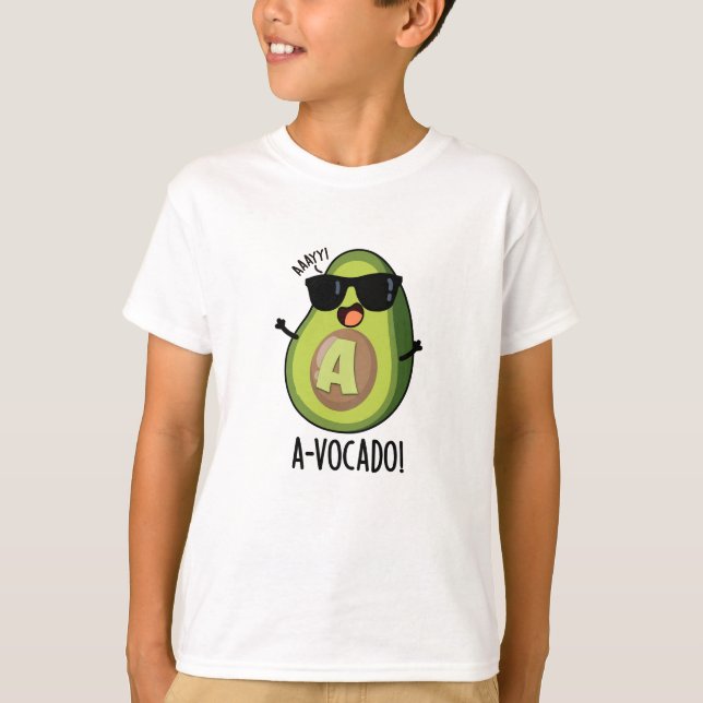 A-vocado Funny Avocado Pun T Shirt (Framsida)