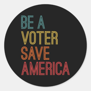 A Voter Spara America Vote Retro Vintage Runt Klistermärke
