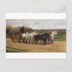 A Wagon och Horses Team av Rosa Bonheur Vykort