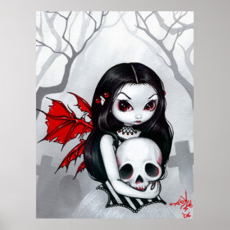A Walk genom Cemetery ART PRINT gothic Fairy Poster