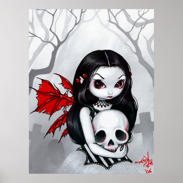 A Walk genom Cemetery ART PRINT gothic Fairy Poster (Framsidan)
