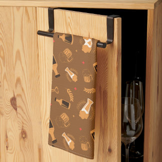 A warm brown blanket with a repeated pattern kökshandduk