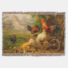 A Watchful Öga Carl Jutz 1916 Farmyard Filt