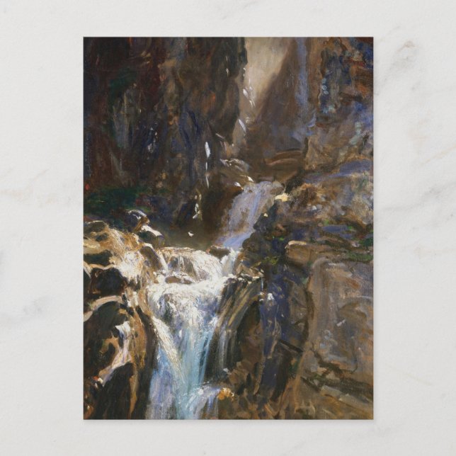 A Waterfall av John Singer Sargent Vykort (Framsida)