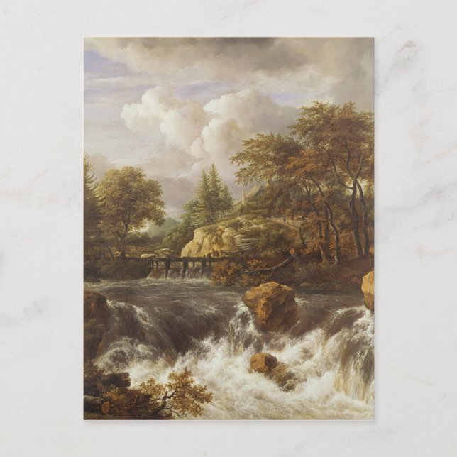 A Waterfall i Rocky Ligcape, 1660-70 Vykort (Framsida)