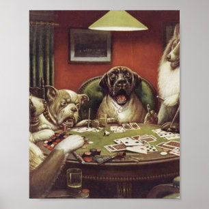A Waterloo - Hundar spelar Poker - Cassius Coolidg Poster