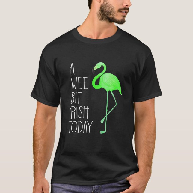 A Webit Irish Today St patricks day Flamingo T Shirt (Framsida)