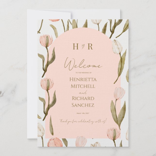 A wedding invitation with a elegant touch for you! (Framsida)