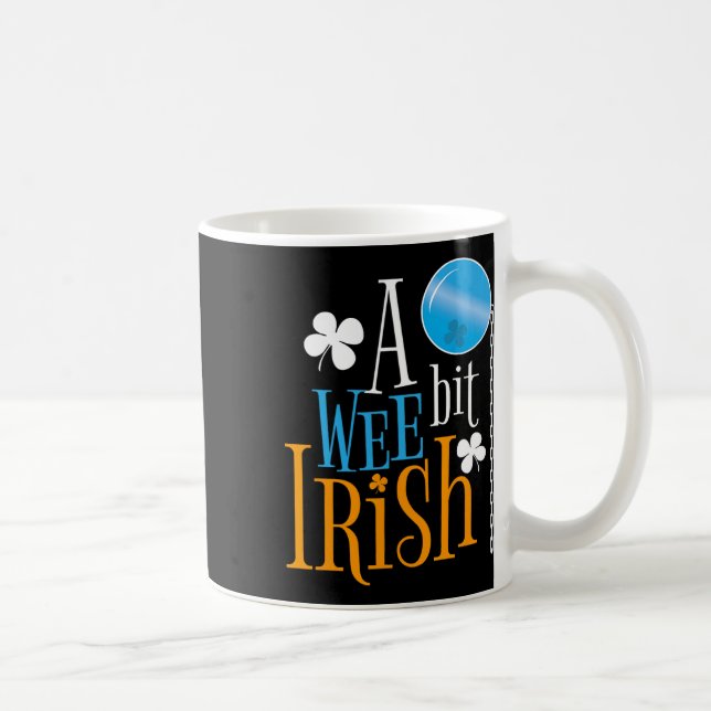 A Wee Bit Irish Pride St patricks day Shamrock Gra Kaffemugg (Höger)