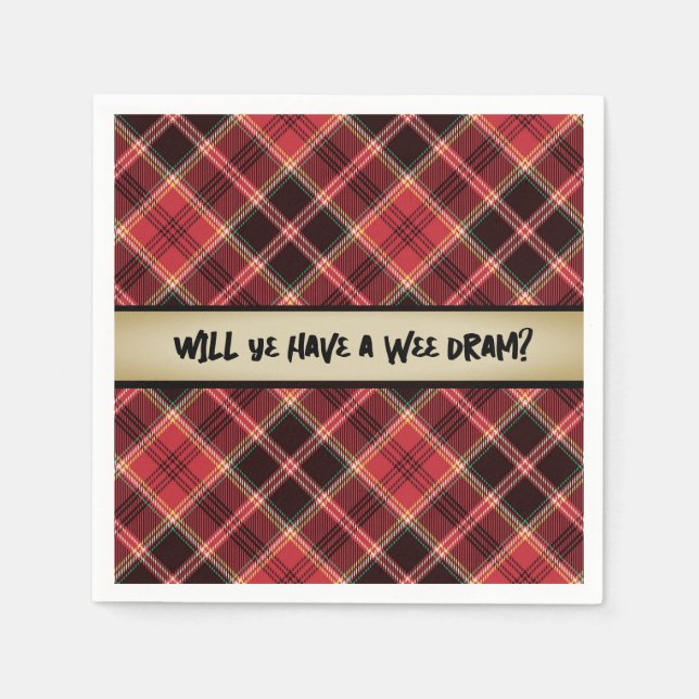 A Wee-diagram över skotsk Papper Underlägg Pappersservett (Framsidan)