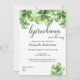 A Wee Leprechaun Baby Shower - March Spädbarn Inbjudningar