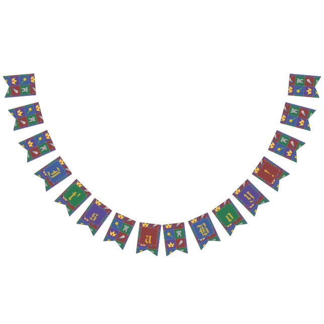 A Wee One's Fantasy Quilt Bunting Banner Vimplar (Alla)