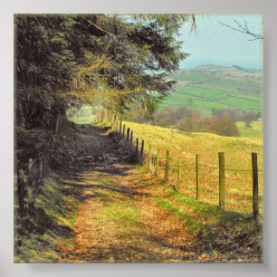 A Welsh Land Road Poster
