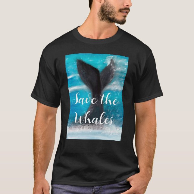 A Whale's Svan - Spara the Whales T Shirt (Framsida)