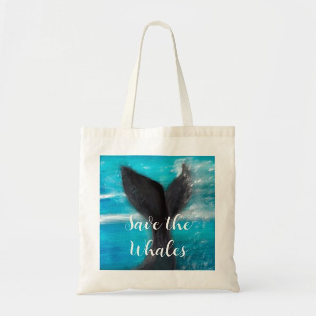 A Whale's Svan - Spara the Whales Tygkasse (Framsidan)