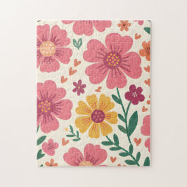 A Whimsical Garden Floral Pattern Pussel