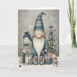 A Whimsical Gnome Christmas Helgkort