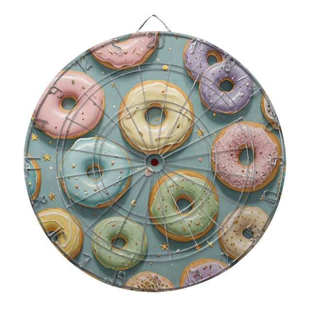 A Whimsical Pastel Donut Dream Darttavla (Framsidan)
