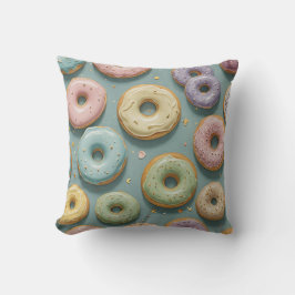 A Whimsical Pastel Donut Dream Kudde