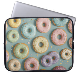 A Whimsical Pastel Donut Dream Laptop Fodral