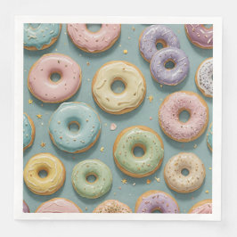 A Whimsical Pastel Donut Dream Pappersservett