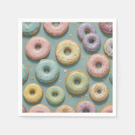 A Whimsical Pastel Donut Dream Pappersservett