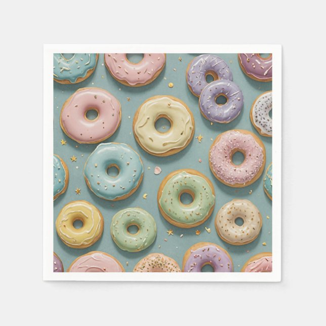 A Whimsical Pastel Donut Dream Pappersservett (Framsidan)