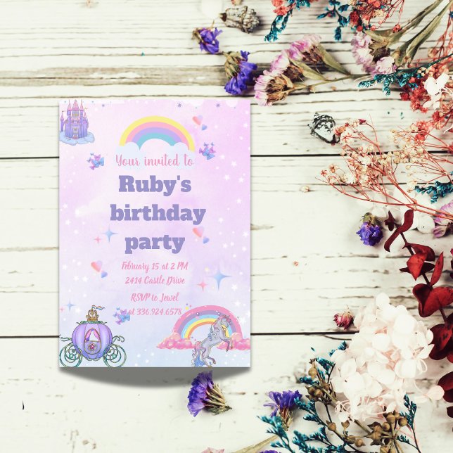 A Whimsiskt, sagolöst slott och encorn inbjudan (Skapare uppladdad)