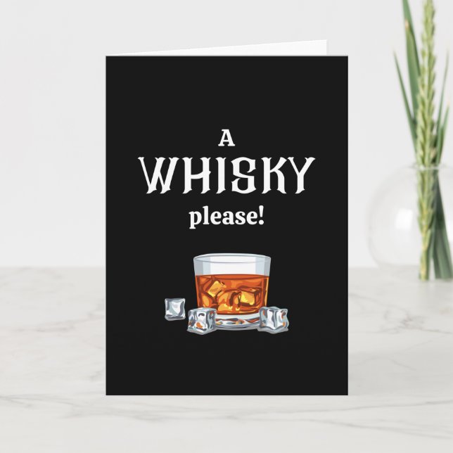 A Whisky | Whiskey, tack Kort (Framsida)