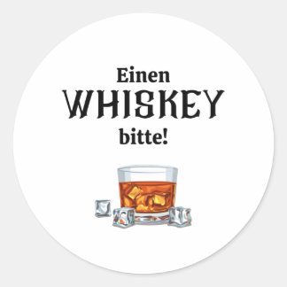A Whisky| Whiskey, tack Runt Klistermärke