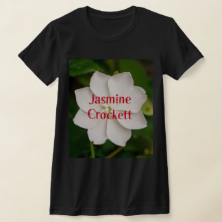 A white blooming jasmine flower with Jasmine Crock T Shirt