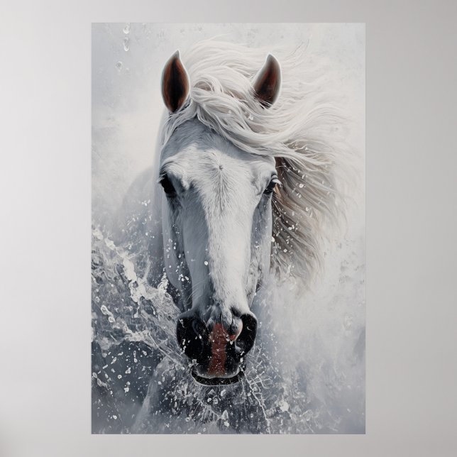 A White Horse Poster Art Print Wall Art (Framsidan)