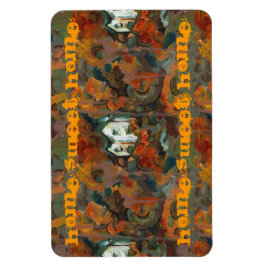 A White House & Autumn Träd Magnet