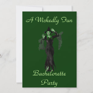 "A Wickely Roligt Bachelorette Party" w/ Witch Inbjudningar