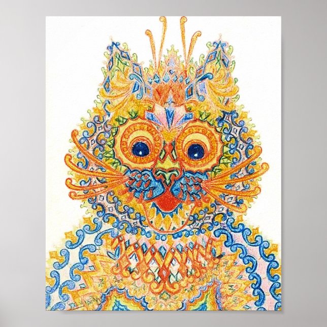 A Wide Eyed Cat, Louis Wain Poster (Framsidan)