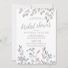 A Wildblomma Bröllop Inbjudningskort för möhippan