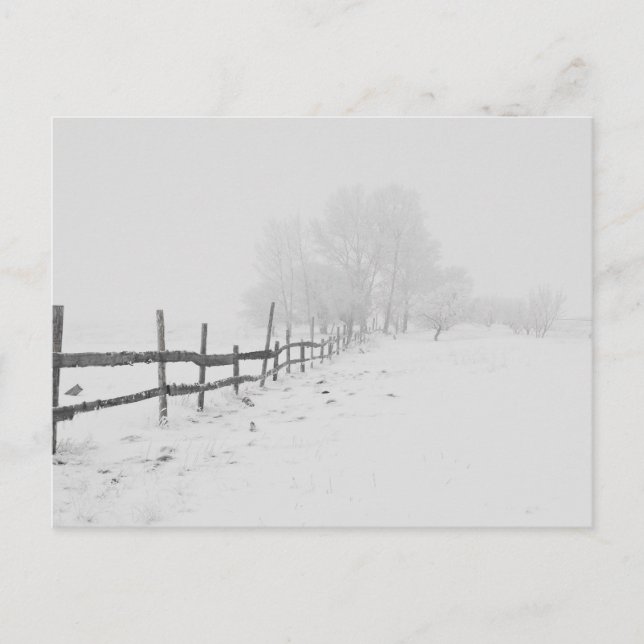 A Winter Snö Scene Vykort (Framsida)