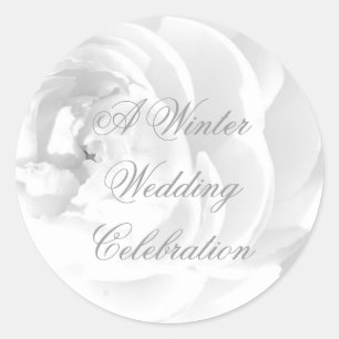 A Winter Wedding Firande Sticker Runt Klistermärke