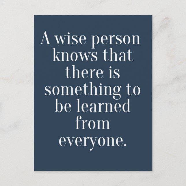 A Wise Person Quote Vykort (Framsida)
