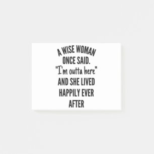 A Wise Woman Gång Said Post-it Block