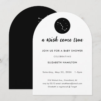 A Wish Come True Big Dipper Baby Shower Invitation Inbjudningar