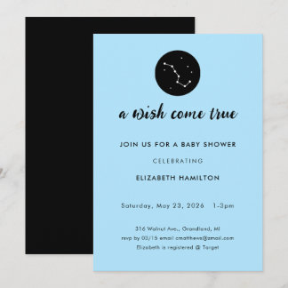 A Wish Come True Big Dipper Baby Shower Invitation Inbjudningar