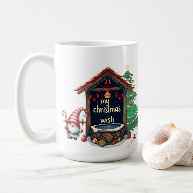 a wishing well mug for christmas kaffemugg (Med munk)