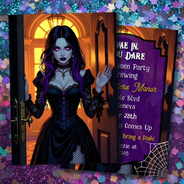 A Witchy Halloween fest brinner Inbjudningar (Skapare uppladdad)